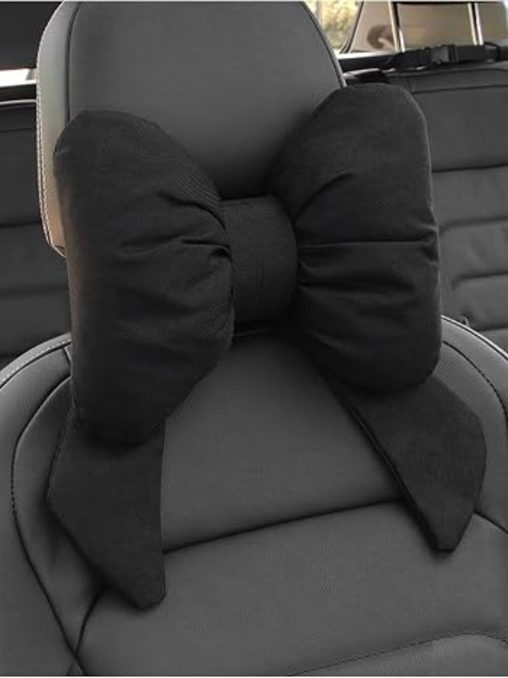 Cute Bow Car Headrest Pillow Comfortable & Breathable Car Neck Pillows